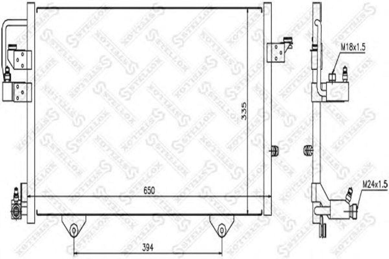 Радиатор Кондиционера Audi 80 1.6-2.8 92> 8A0260403Aa (STELLOX 1045205SX)