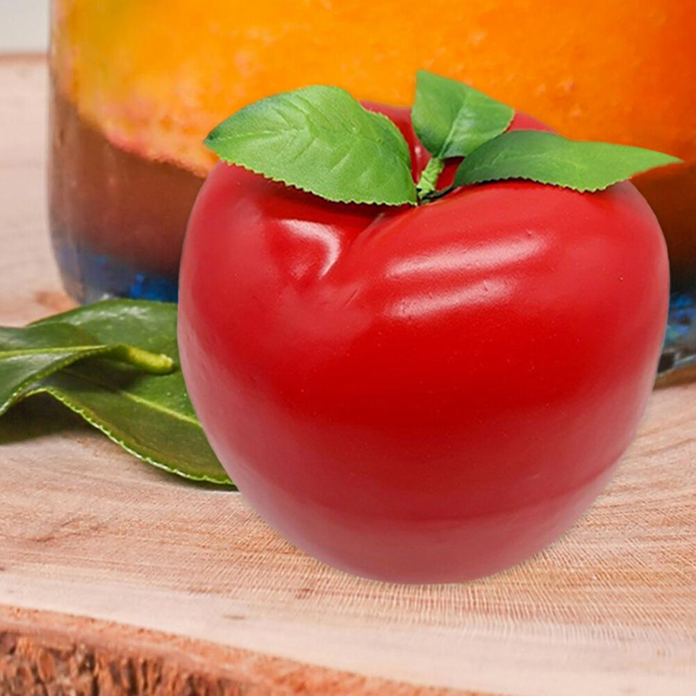 Красные Искусственные Яблоки Реалистичные Фрукты Для Декора Дома Кухни Офиса 17.00X17.00X16.00CM