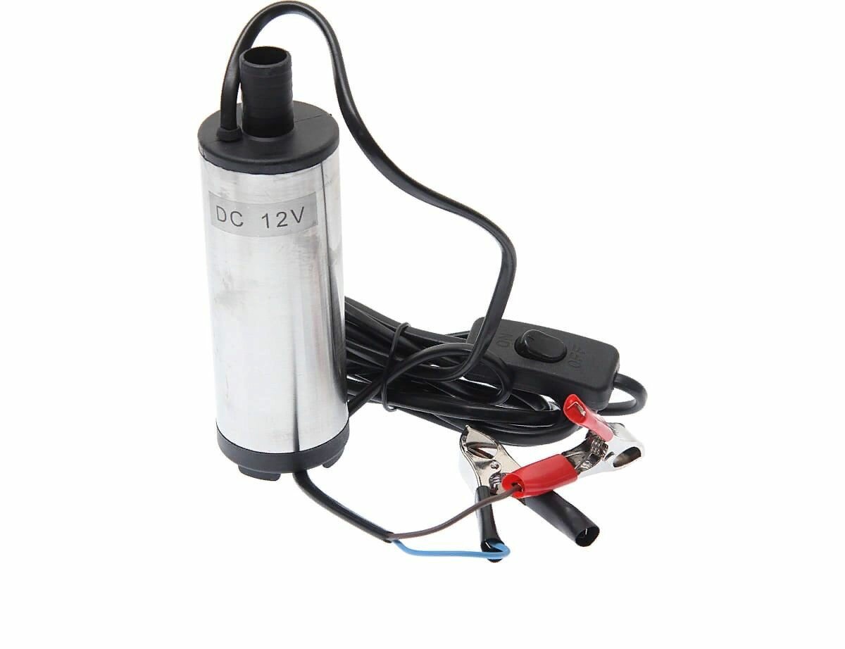 Насос для перекачки топлива ER-87202 (12V, 60W, 6.4A, 30л/мин, 51мм, выходного отв. 19мм) эврика