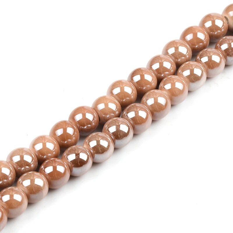 Керамические бусины BIYBESZ 8 мм/10 мм Коричневый, 10mm-20pcs, TC178-26
