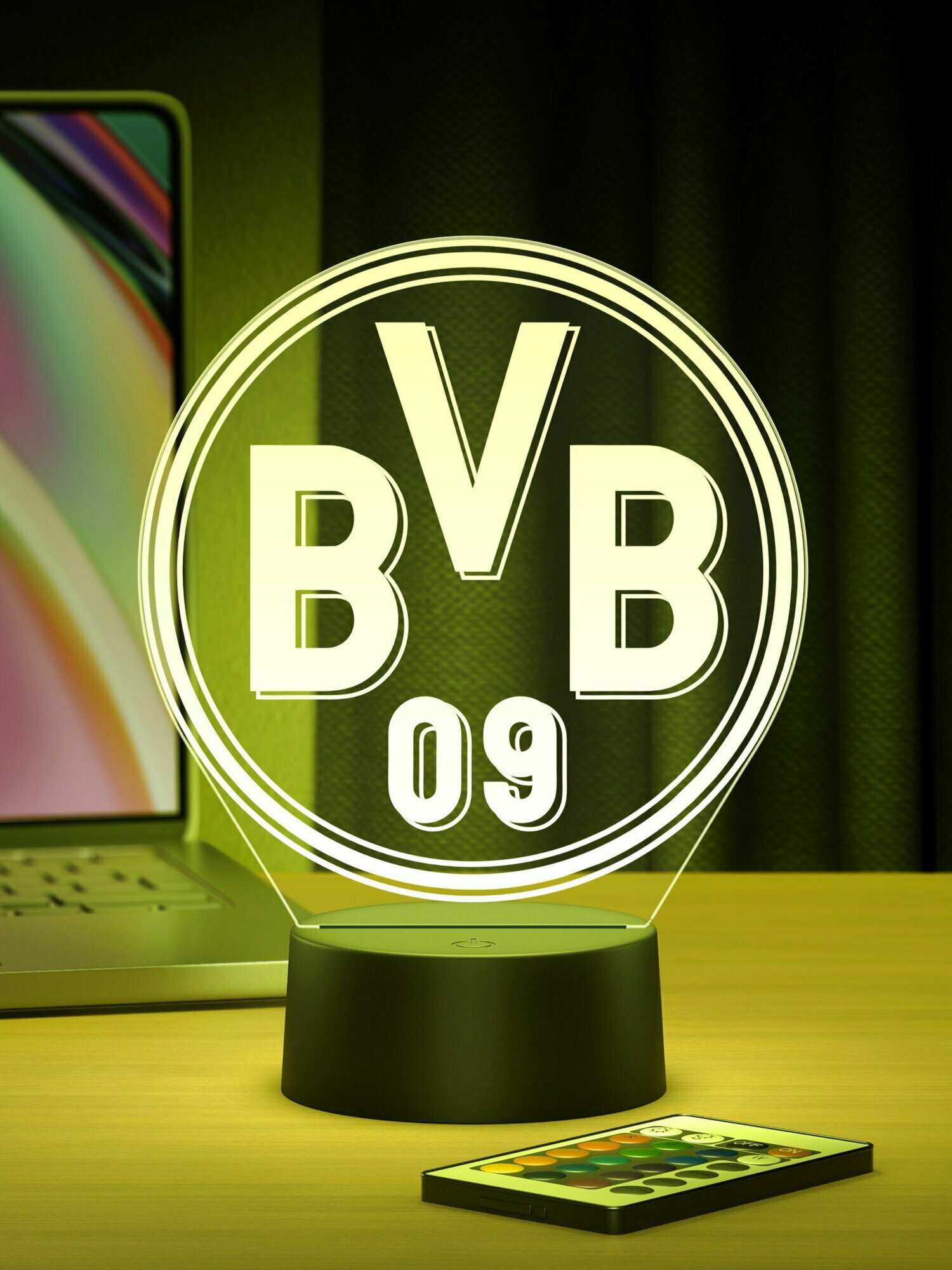 Очник Футбольный Клуб Боруссия Дортмунд - FC Borussia Dortmund. Подарок болельщику — декор в комнату фаната футбола с клубной символикой,