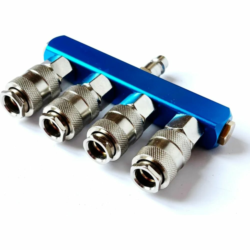 Разветвитель пневматический Pegas pneumatic на 4 выхода со штуцером 3307