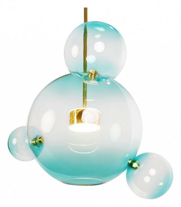 Подвесной светильник Loft it Bolle 2027-P4 Blue цвет плафона подвески Голубой, цвет арматуры Золото