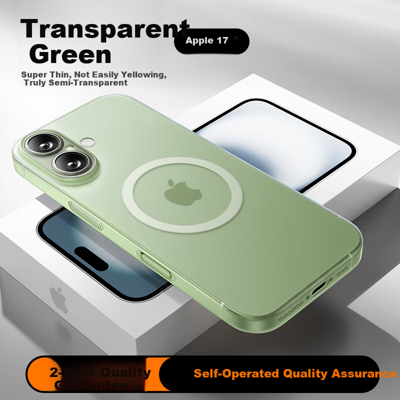 Mofei Apple iPhone 17 Pro Max Полная защита магнитный чехол Ультратонкий ударопрочный матовый с полупрозрачным