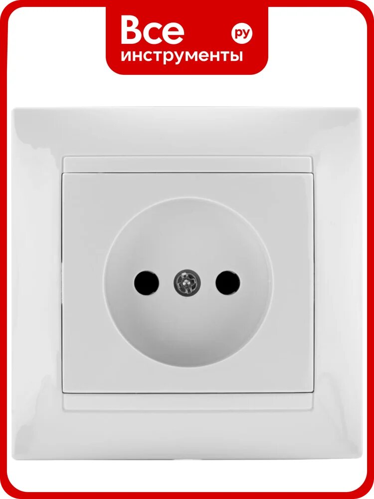 Розетка TDM ELECTRIC SQ1815-0022, встраиваемая, IP20, 2 полюса, 10A, белая