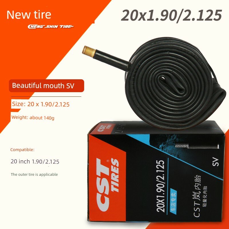 Zhengxin 20x1.90/2.125 дюймов Американский клапан Бутиловый внутренний шинный покрышка для велосипеда - Премиум замена