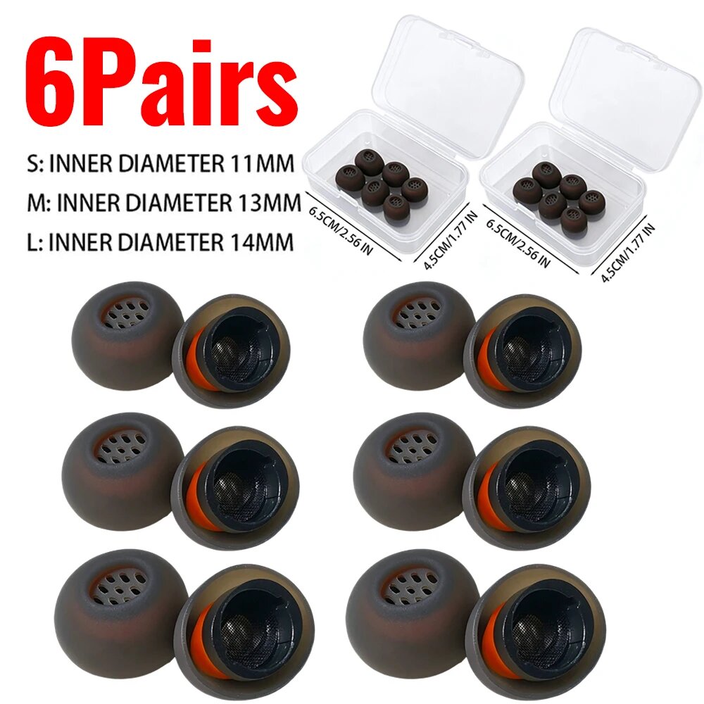 Силиконовые амбушюры для Samsung Galaxy Buds 4 Pro Black-6Pairs