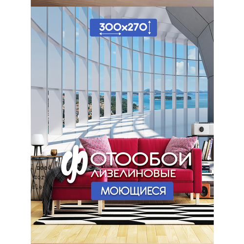 фото Фотообои на стену "3d коридор" флизелиновые 300х270 см. / фото обои на кухню, в зал, в детскую, на дачу, в коридор