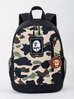 Рюкзак BAPE APE SHARK школьный, дорожный, городской, средний, из оксфорда, черно-зеленый