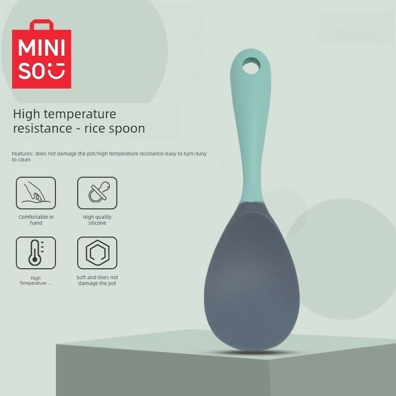 Силиконовая лопатка Miniso для домашнего использования, специальная лопатка для приготовления пищи, не прилипающая к