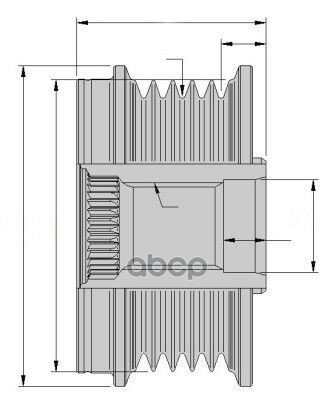 Обгонная муфта генератора BMW E81,87 (116-120i),46,90,91 (316-320i) HELLA арт. 9XU 358 038-391
