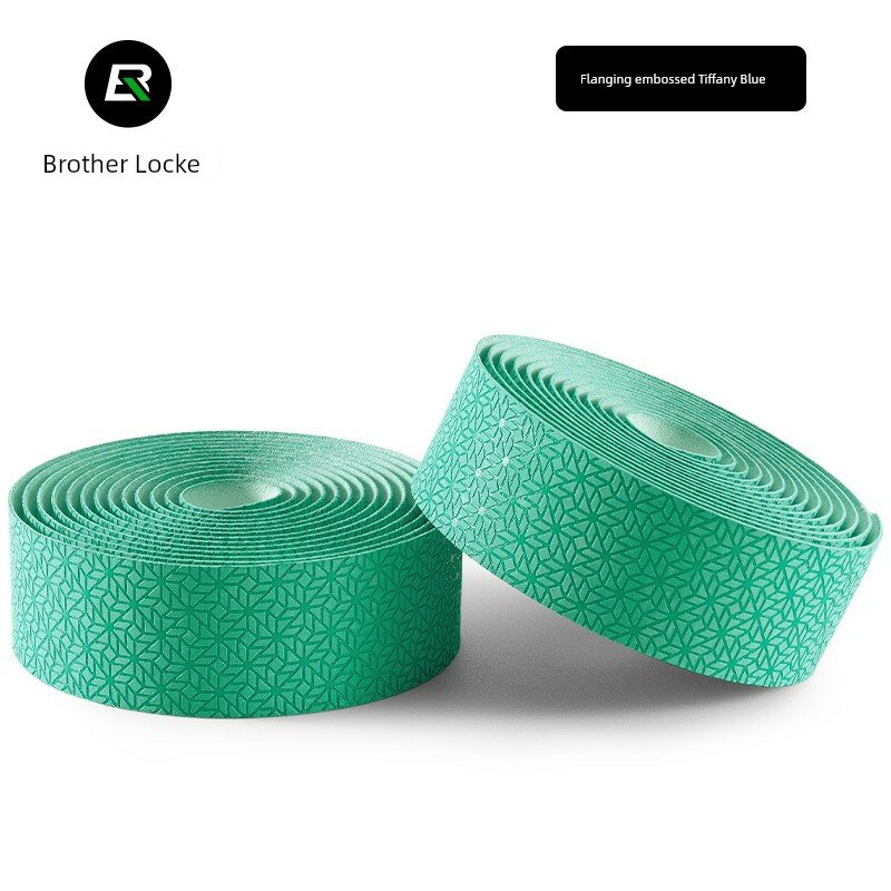 Lock Brothers Фальшивая шерсть вытисненная Тиффани синий велосипедные рукоятки — Противоскользящие, Поглощающие пот,