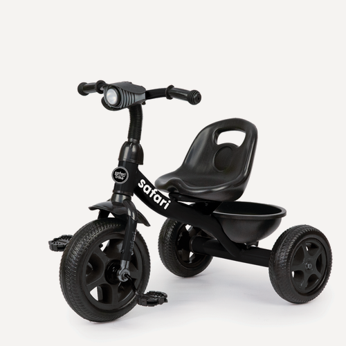 Изображение товара Детский велосипед, трехколесный Safari trike, с фонариком, черный