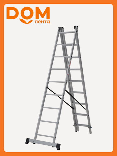 Изображение товара Лестница алюминиевая Новая Высота NV1230 3 секции 27 ступеней 607 см