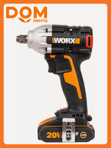 Изображение товара Гайковерт Worx WX272, бесщеточный, аккумуляторный, 2 Ач, 20 В