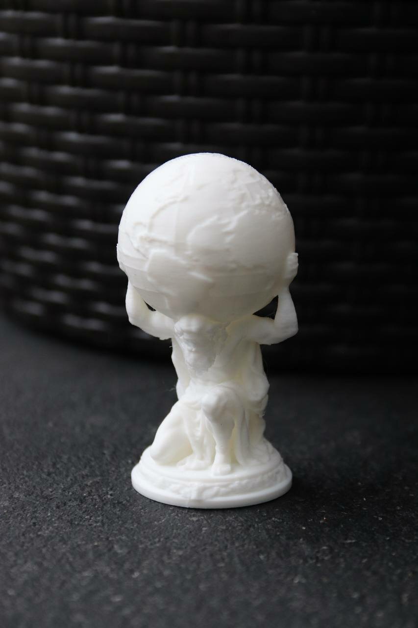 3D Картина Атлант держит планету настольная малая