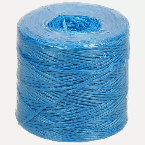 Изображение товара Шпагат полипропиленовый синий 1 кг 1600 текс для хозяйственных нужд и упаковки товаров, произведено в России.