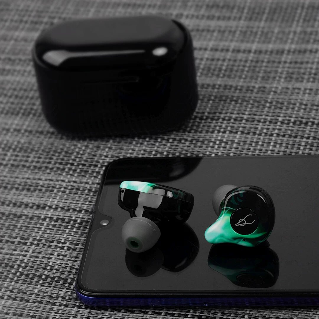 Наушники Mo Yan G12 TWS беспроводные Bluetooth для игр, спорта, длительного времени работы - Зеленый