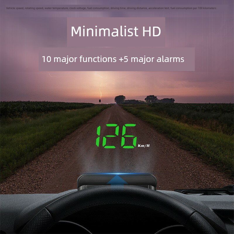M5 Зеленый свет Автомобильный HUD OBD панель с отображением скорости, оборотов, температуры, напряжения, расхода