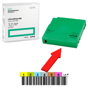 Одиночный ленточный накопитель HPE Ultrium LTO-8 Data Cartridge 30TB RW