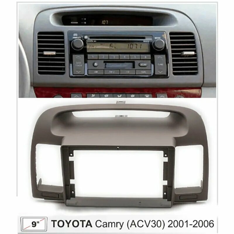 9дюймовая 2Din автомобильная магнитола на приборной панели для Toyota Camry 5