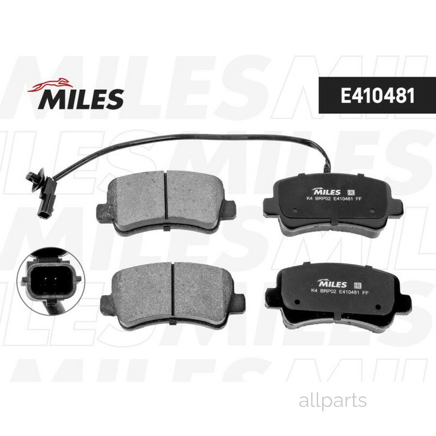 MILES E410481 Колодки тормозные OPEL MOVANO/RENAULT MASTER 10- (для одинарных шин) задние