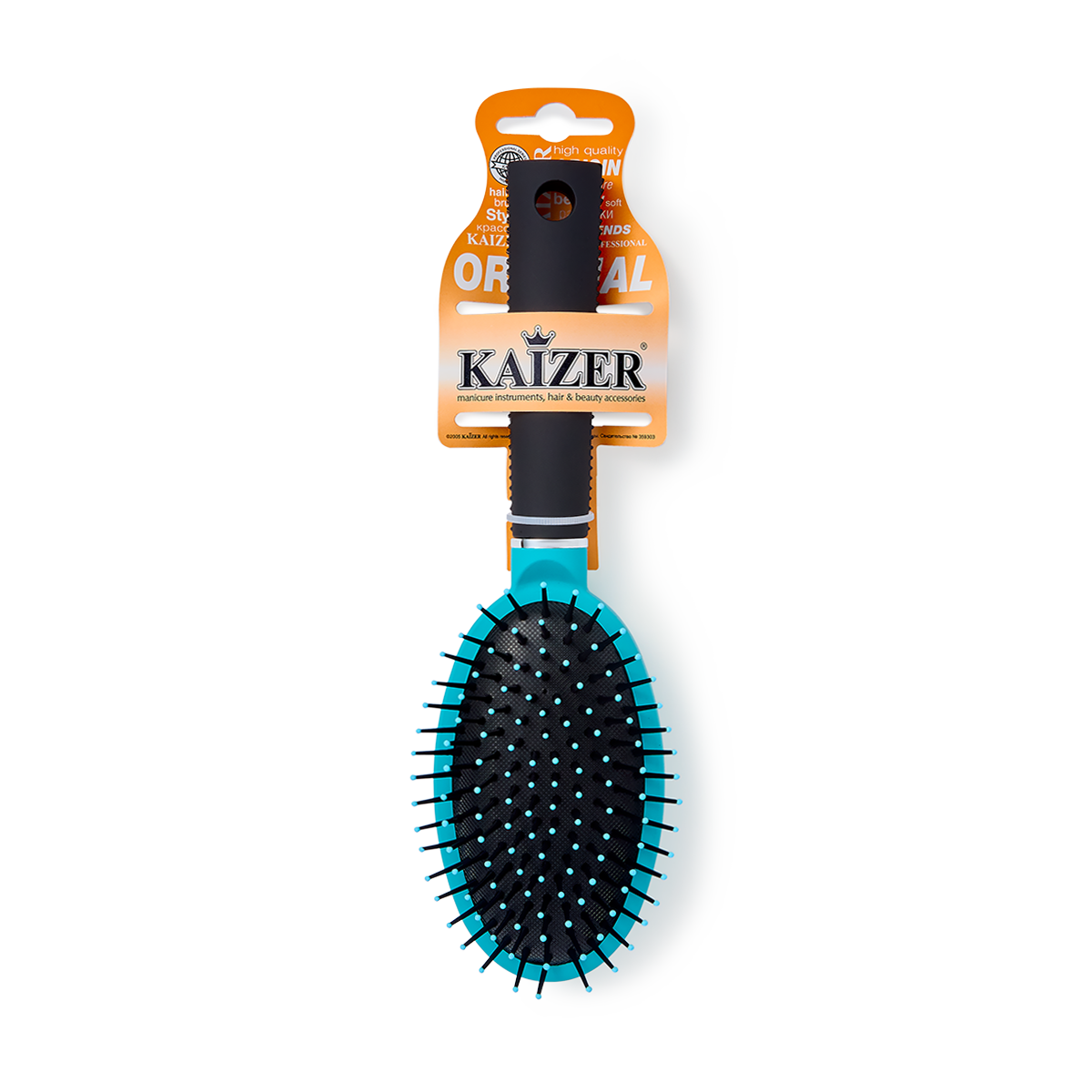 Расческа массажная Kaizer, с пластиковыми зубцами, цвет ассорти