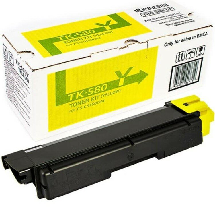 Тонер-картридж Kyocera 1T02KTANL0, жёлтый для Kyocera FS-C5150DN, ECOSYS P6021cdn