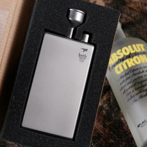 Титановая фляжка KEITH 120 мл, 120ml