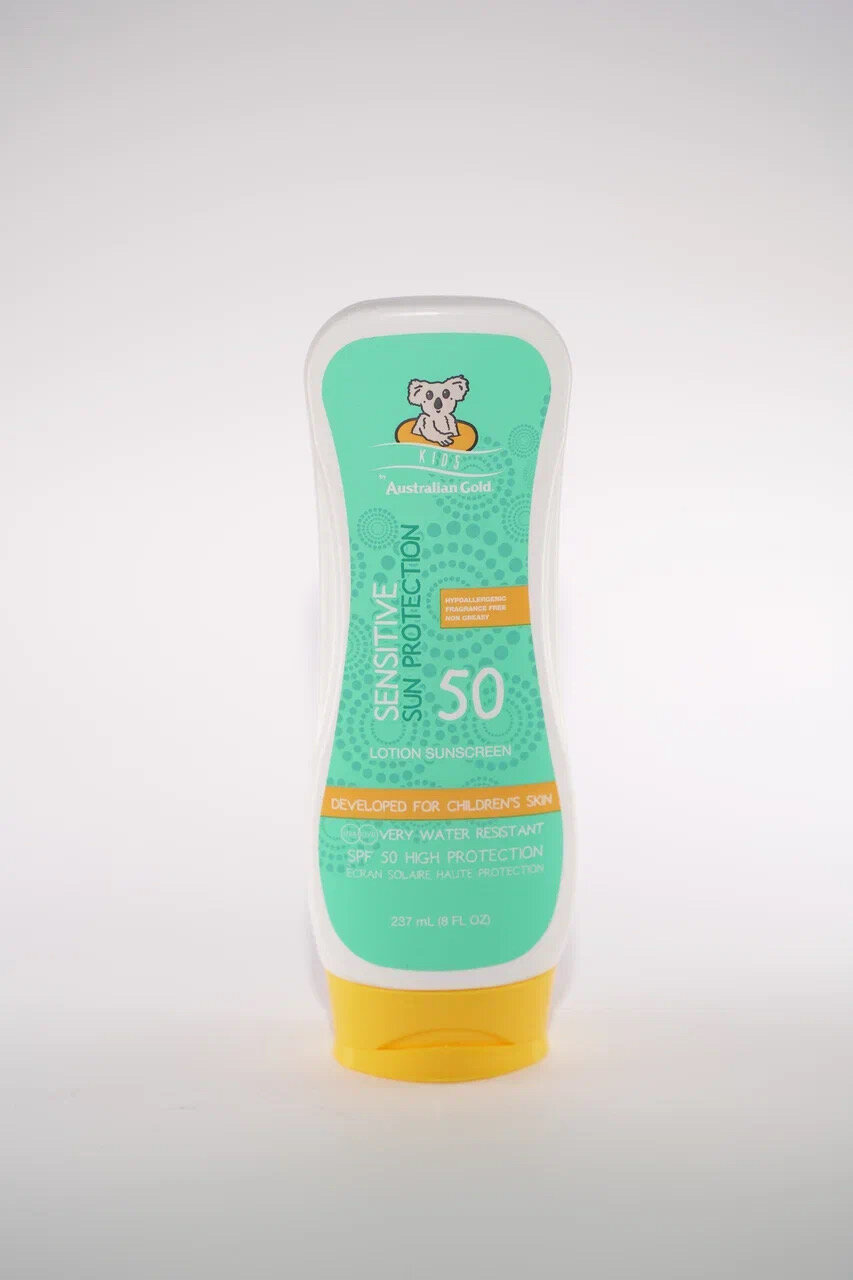Солнцезащитный детский лосьон Kids Australian Gold Sensitive SPF50