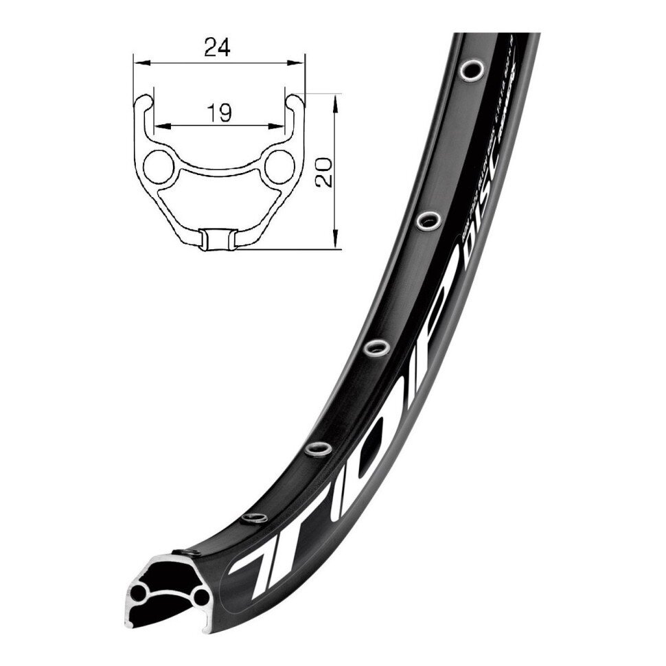 Обод Remerx 26" TOP DISC (559) 24мм 36отв двойной пистонированный AV 490 гр