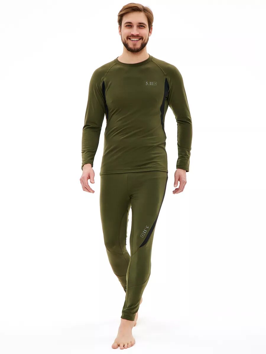 Комплект термобелья 5.11 Tactical, размер M, оливковый — фото 1