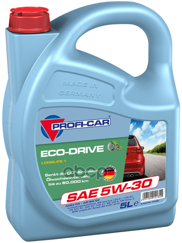 PROF 5W30 (5L) ECO-DRIVE LONGLIFE I масло мотор! синтAPI SN/CF, ACEA C3, MB 229.51/52, 226.5, BMW LL-04 PROFI-CAR арт. 14135