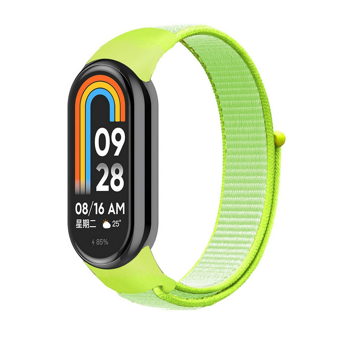 Нейлоновый ремешок для фитнес-браслета Xiaomi Smart Band 9 / Xiaomi Smart Band 8, 12 светло-желтый