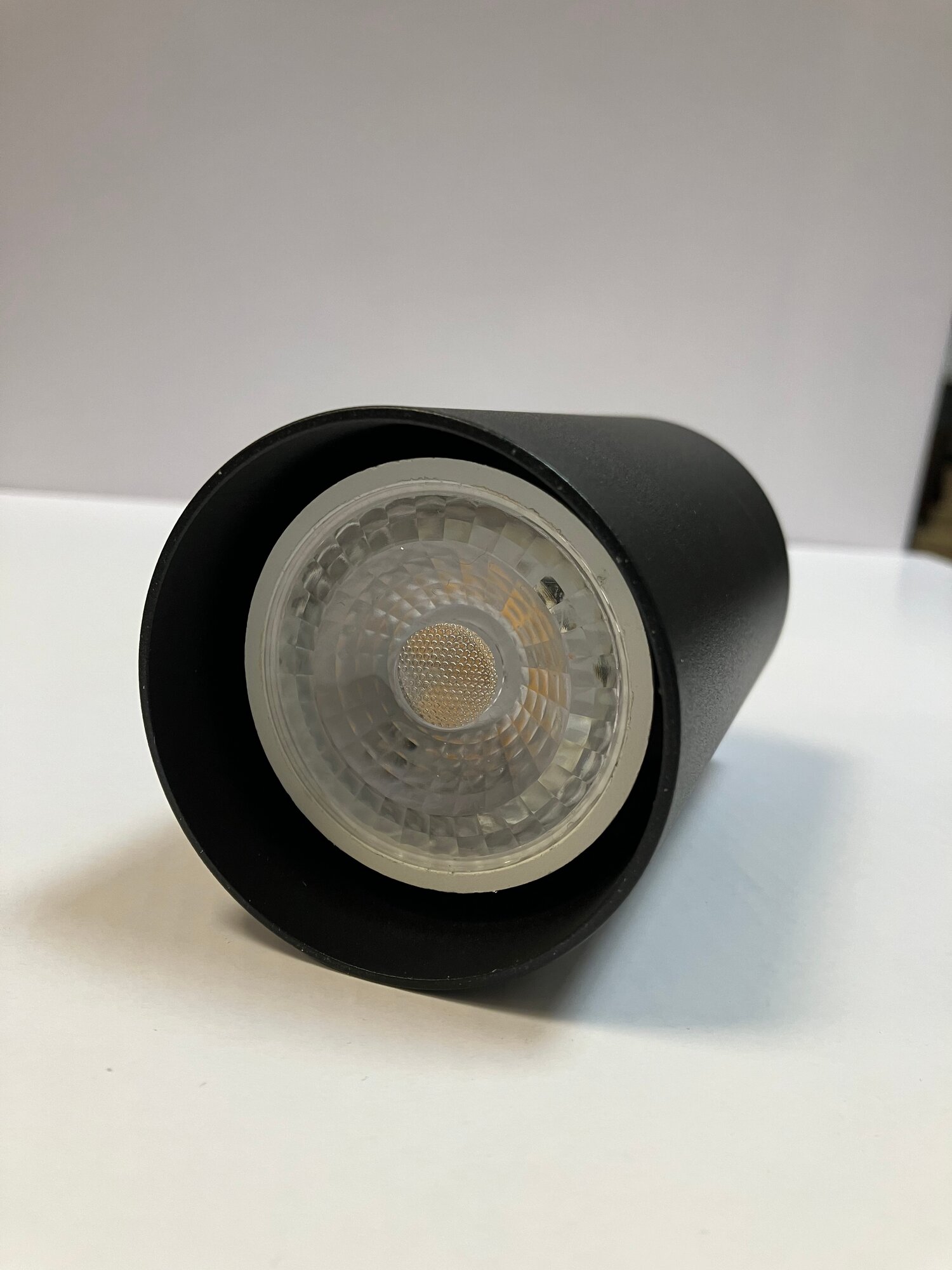 Светильник точечный накладной декоративный черный под заменяемые LED лампы Rullo 214437