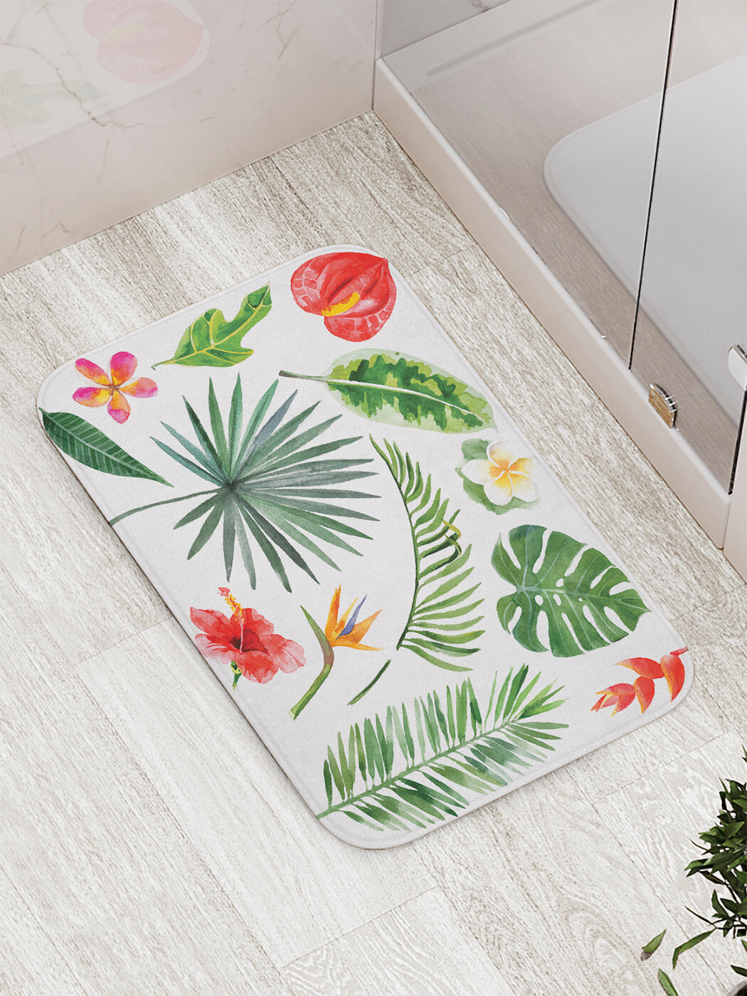 Коврик для ванной комнаты и туалета противоскользящий 