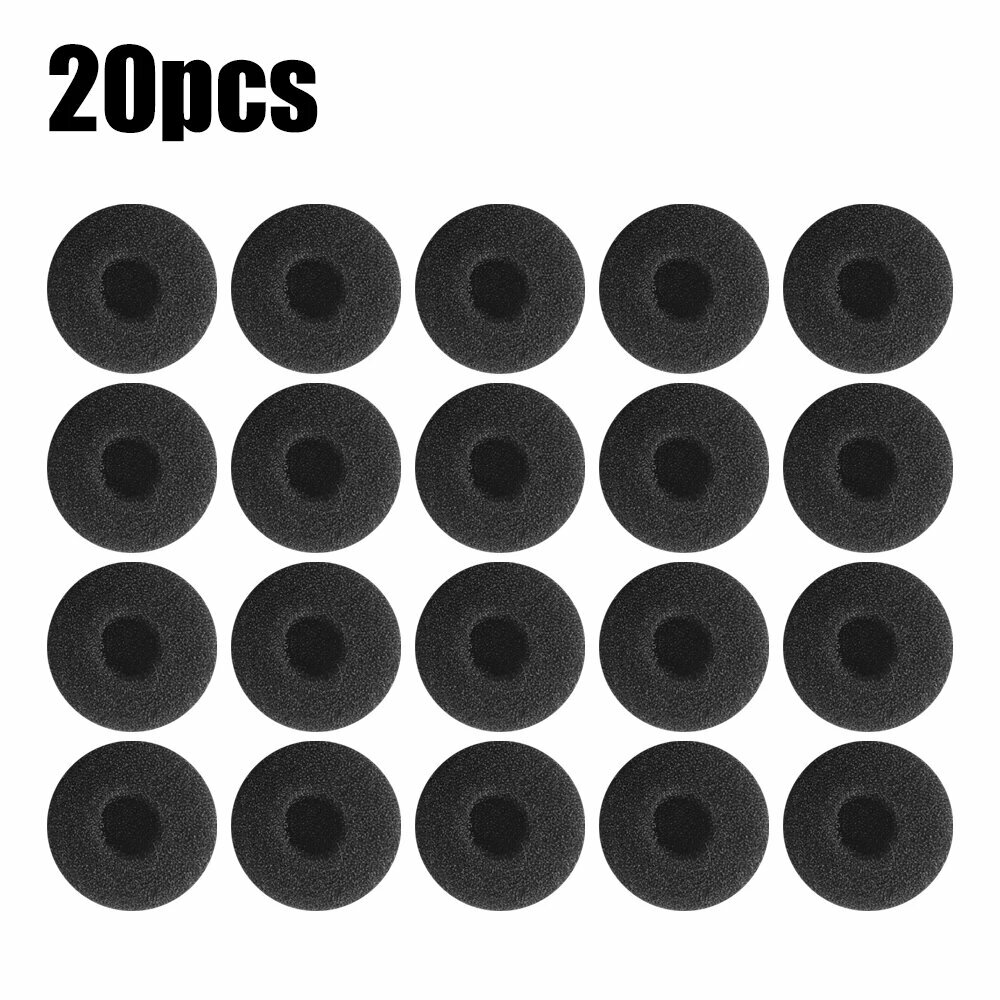 Губчатые амбушюры для наушников 18 мм, Black-20pcs
