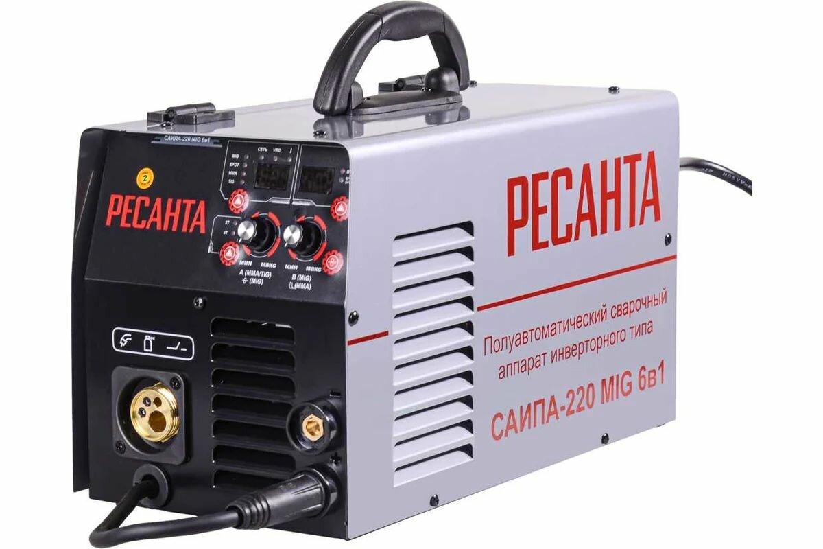 Аппарат сварочный полуавтоматичечский инвертор РЕСАНТА САИПА-220 - Артикул 65/10