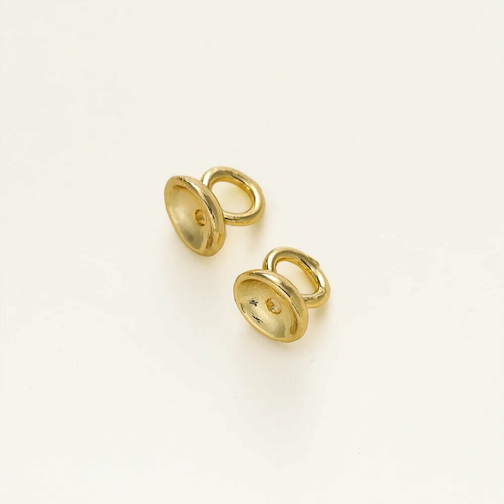 10 шт. Золотистые концевики для браслетов 18K Gold