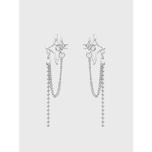 фото Серьги пусеты, серебристый be self true jewel