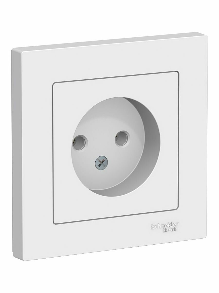 Розетка Systeme Electric ATLASDESIGN без заземления 16А в сборе белый ATN000140