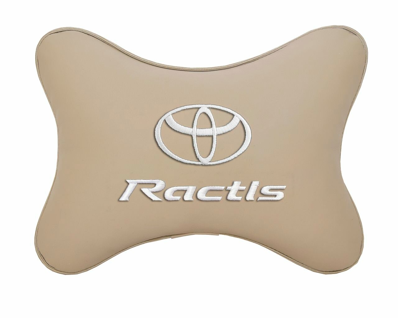 Подушка на подголовник автомобильная бежевая экокожа TOYOTA Ractis