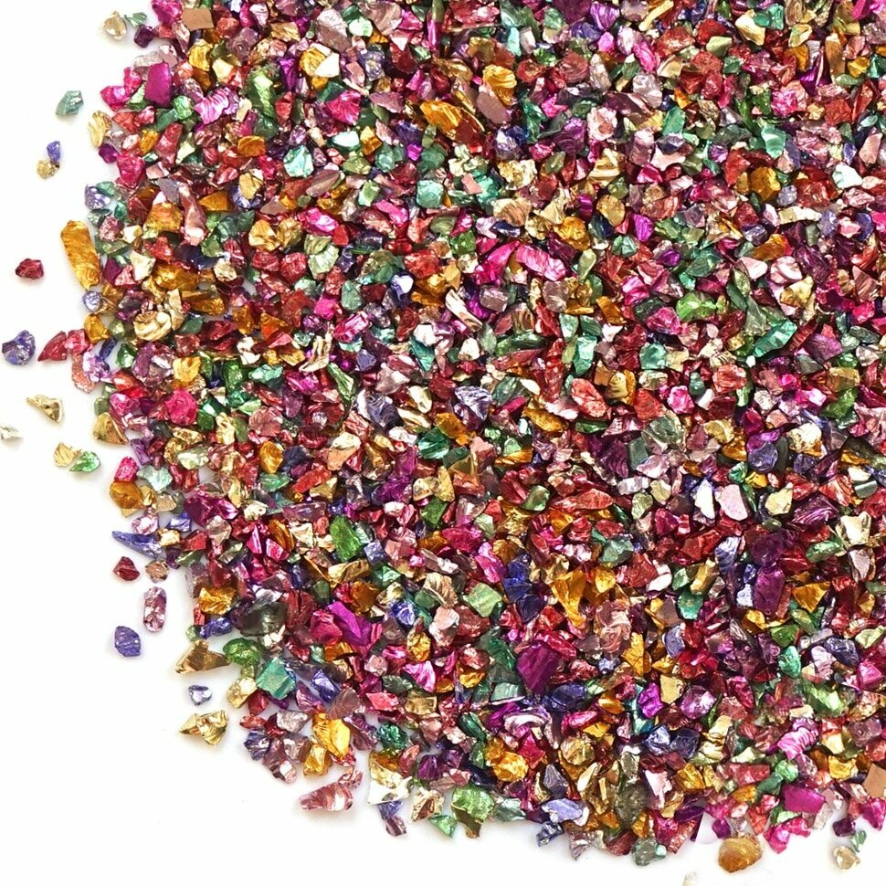 Стеклянная крошка мелкая разноцветная EPOXYMASTER, 100г