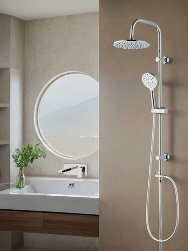 Изображение товара Душевой комплект ESKO ST03, хромникелевое покрытие, 980мм, тропический душ