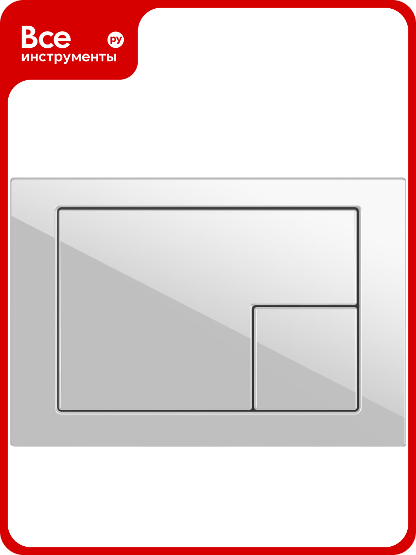 Кнопка Cersanit CORNER для LINK PRO/VECTOR/LINK/HI-TEC пластик белый 64077