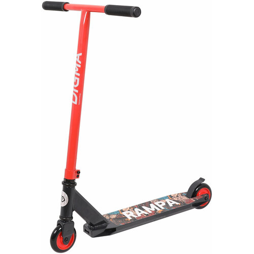 Самокат Digma Rampa, трюковый, 2-колесный, красный/черный (st-ra-100) велосипед для подростков digma acrobat 24 16 st r dgy