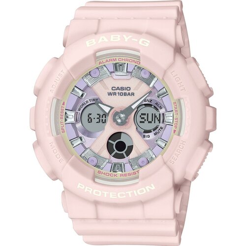 casio baby g ba 130wp 2a Наручные часы CASIO Baby-G BA-130WP-4A, розовый