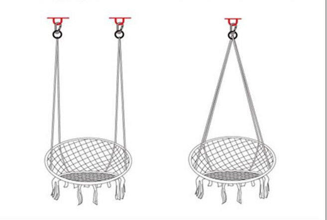 Кресло подвесное с креплением Skully Hanging chair dark grey - фотография № 9