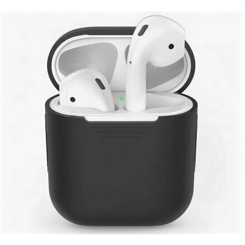 Черный силиконовый чехол для Apple AirPods military-109