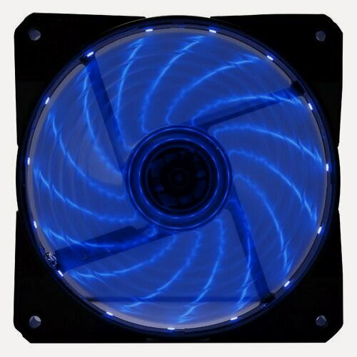 Изображение товара Вентилятор Digma DFAN-LED-BLUE RGB 120х120x25 черный 3-pin 4-pin (Molex) Ret